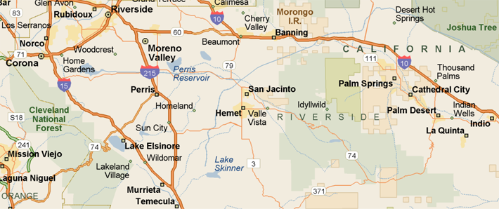 Riverside County Courier Map